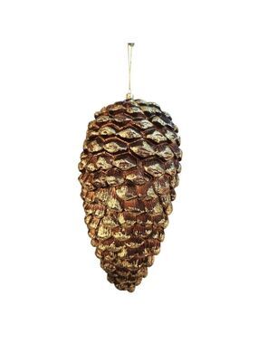 Brown & Gold Glitter Pinecone Hanging Ornament